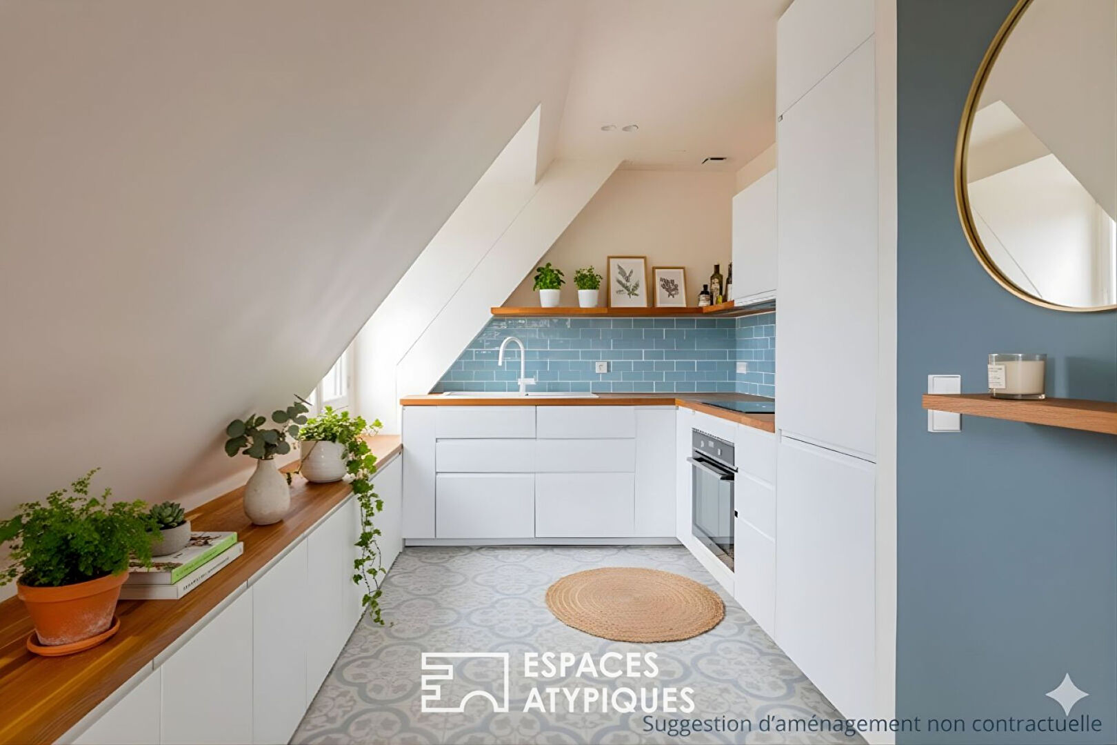 Appartement au denier étage avec vue sur les toits de Paris, quartier Commerce