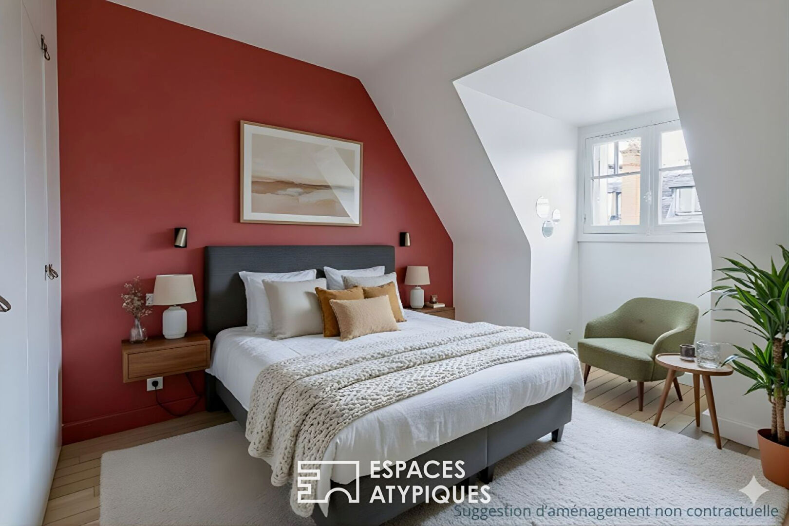 Appartement au denier étage avec vue sur les toits de Paris, quartier Commerce