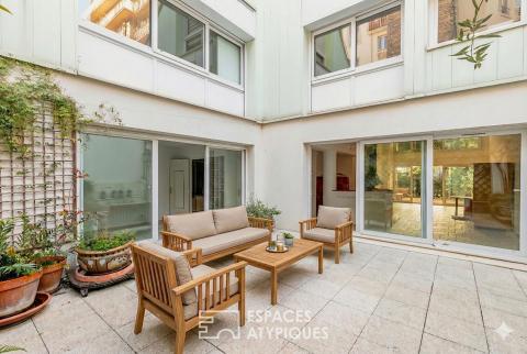 Appartement traversant avec terrasses, quartier Convention