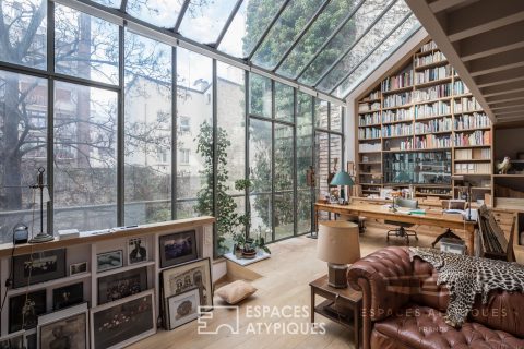 Architect house with garden