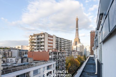 Appartement avec vue sur la tour Eiffel