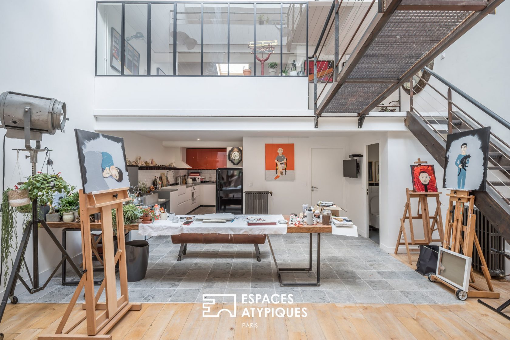Triplex loft with terrace in an old factory