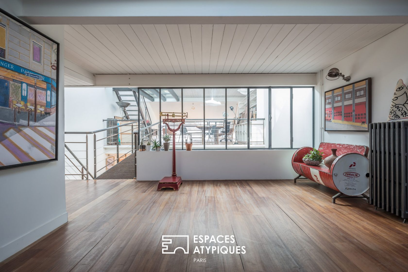 Triplex loft with terrace in an old factory
