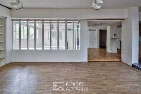 Loft spirit with glass roof and terrace