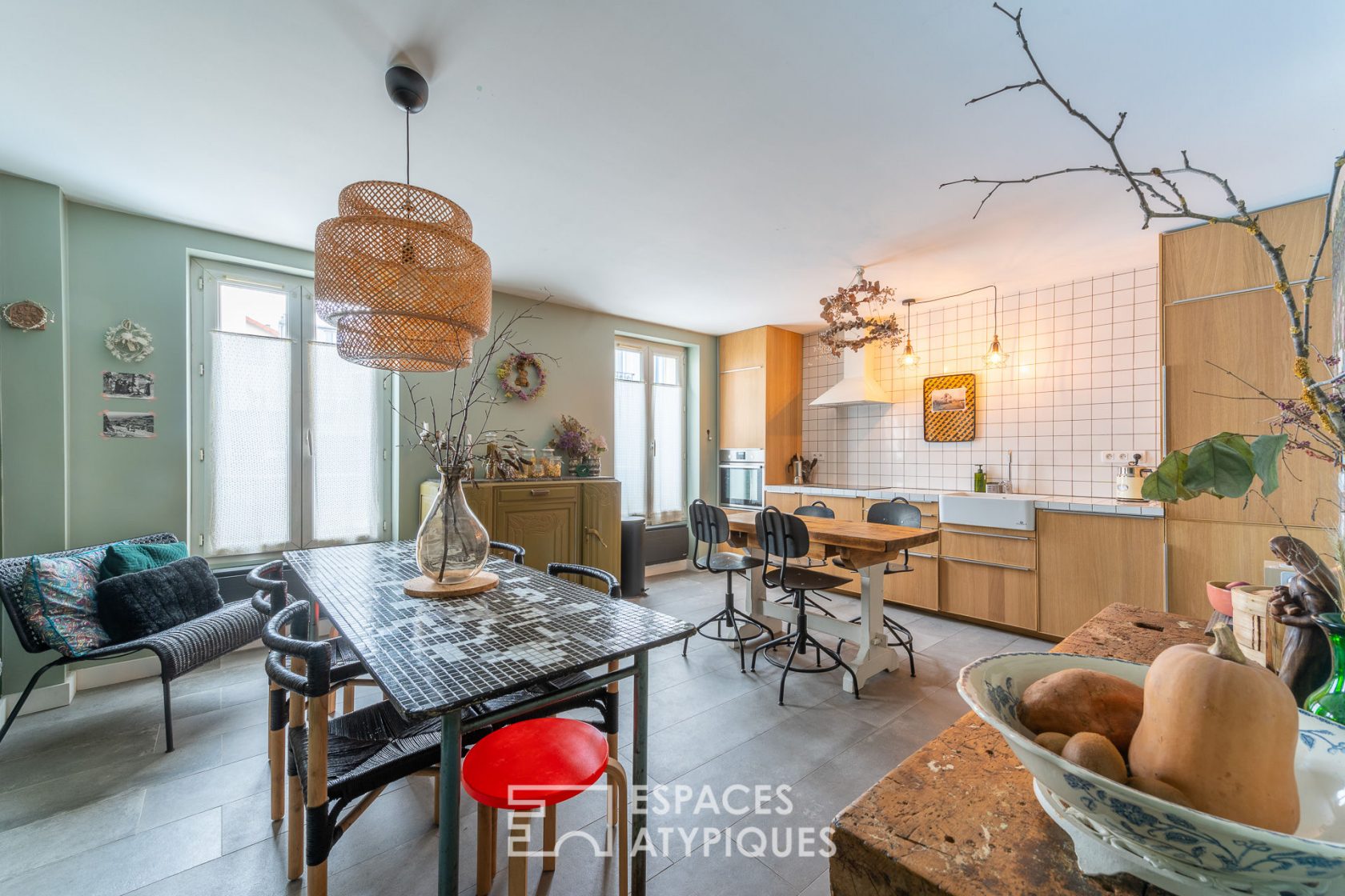 Bohemian chic triplex apartment with terrace