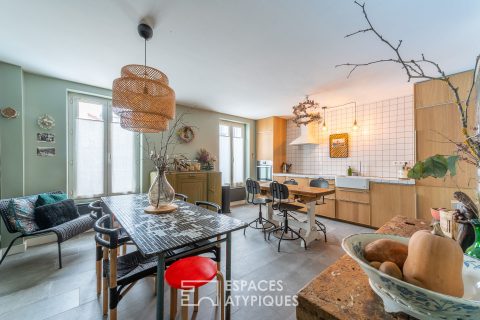 Bohemian chic triplex apartment with terrace