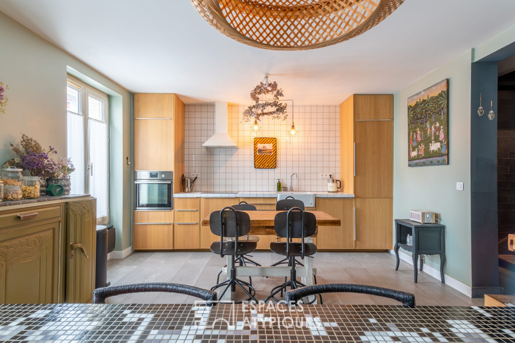 Bohemian chic triplex apartment with terrace