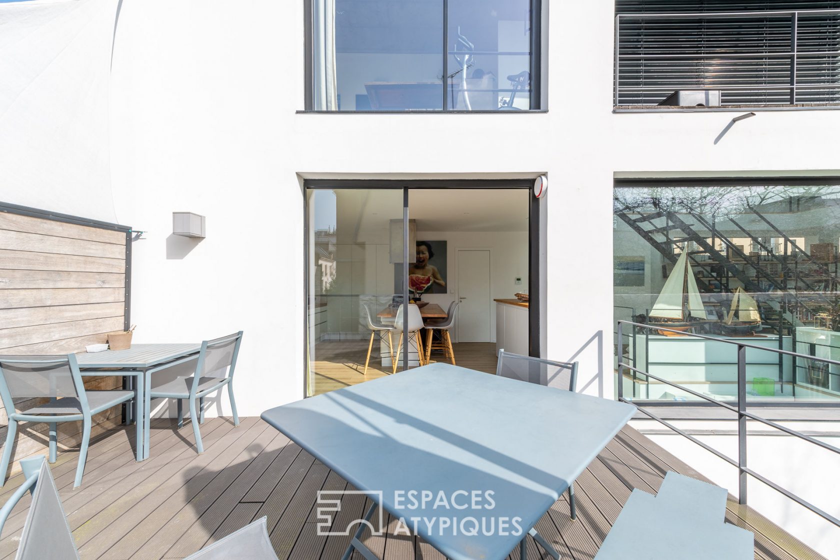 Family architect house with garden