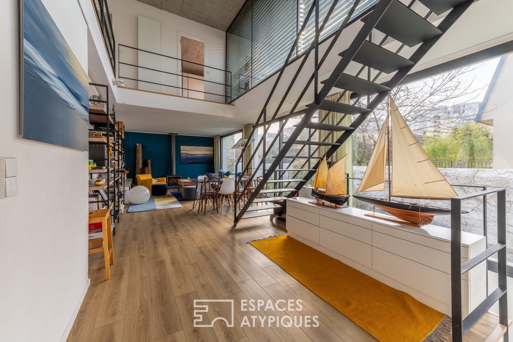 Family architect house with garden