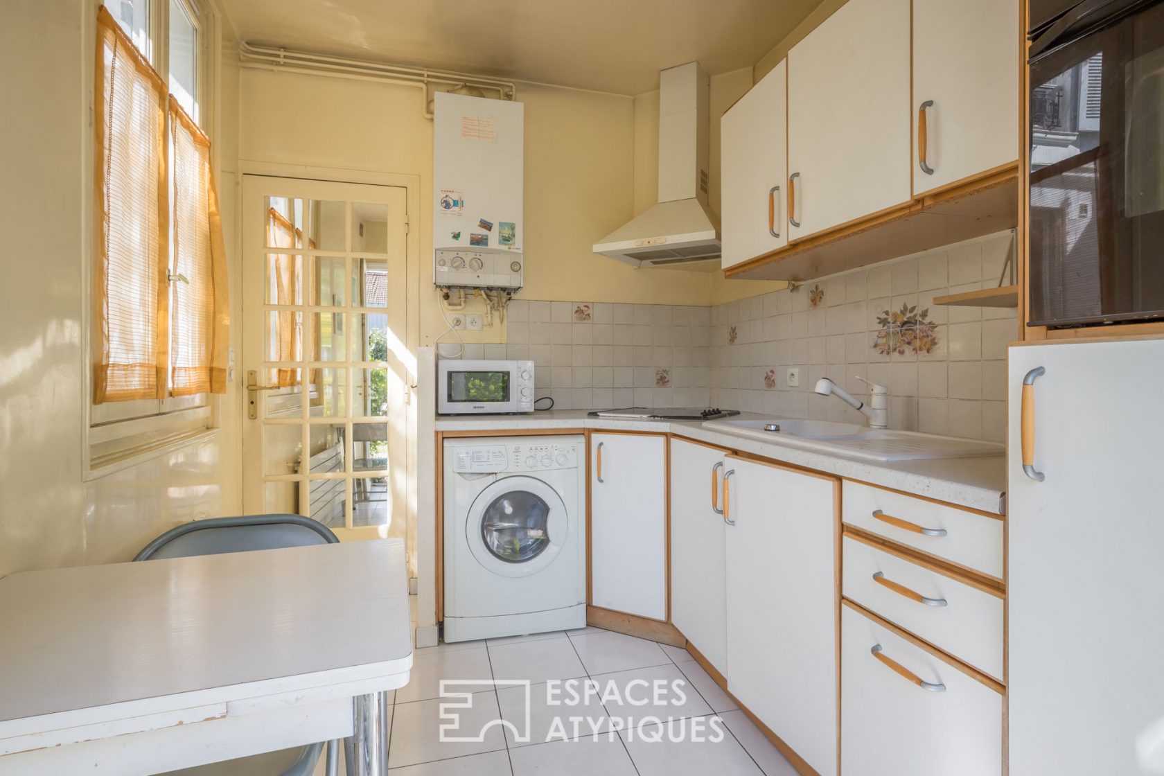 Appartement traversant avec jardin
