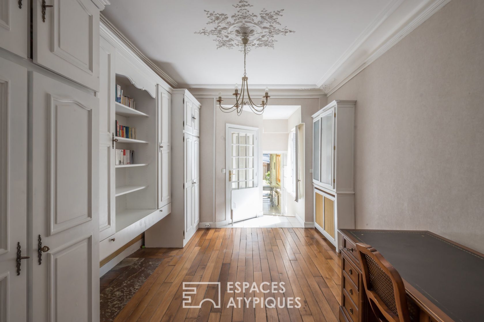 Appartement traversant avec jardin