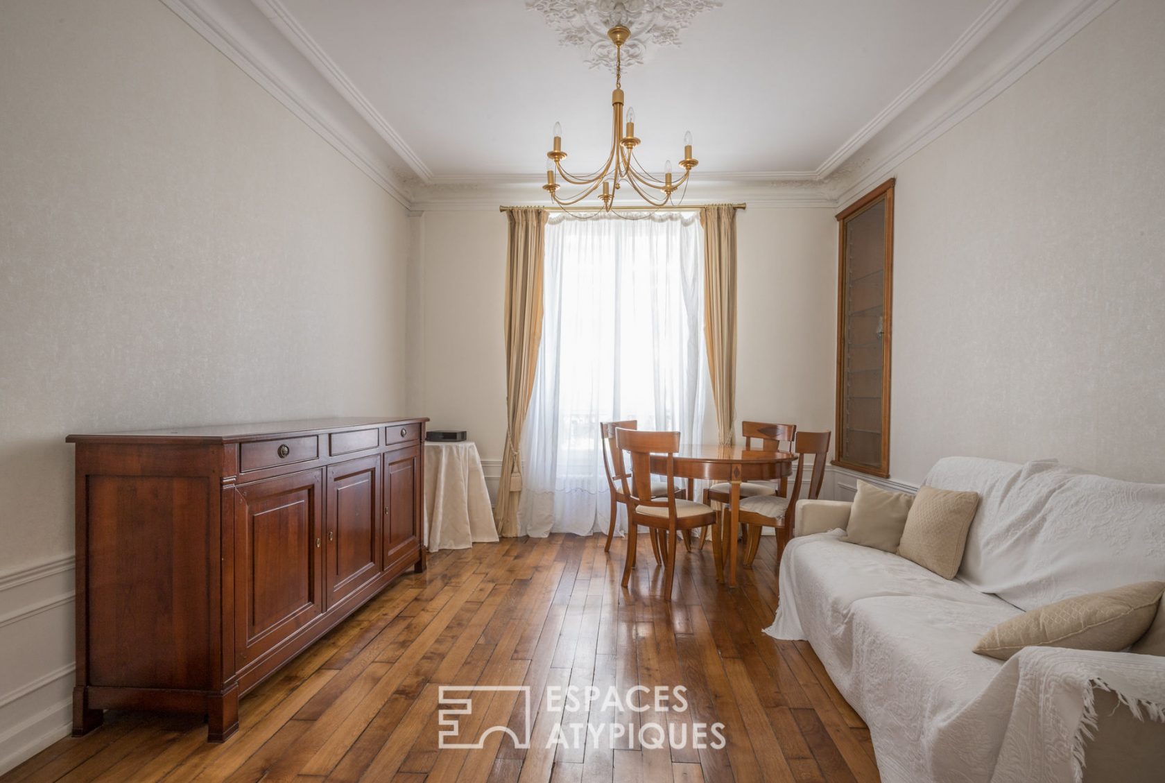 Appartement traversant avec jardin
