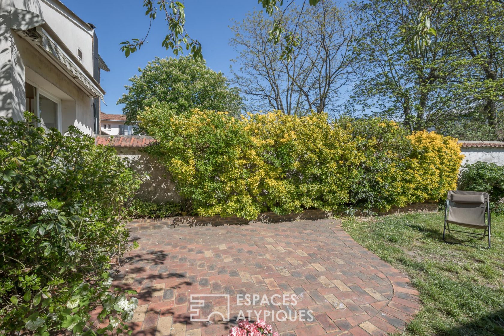 Appartement traversant avec jardin