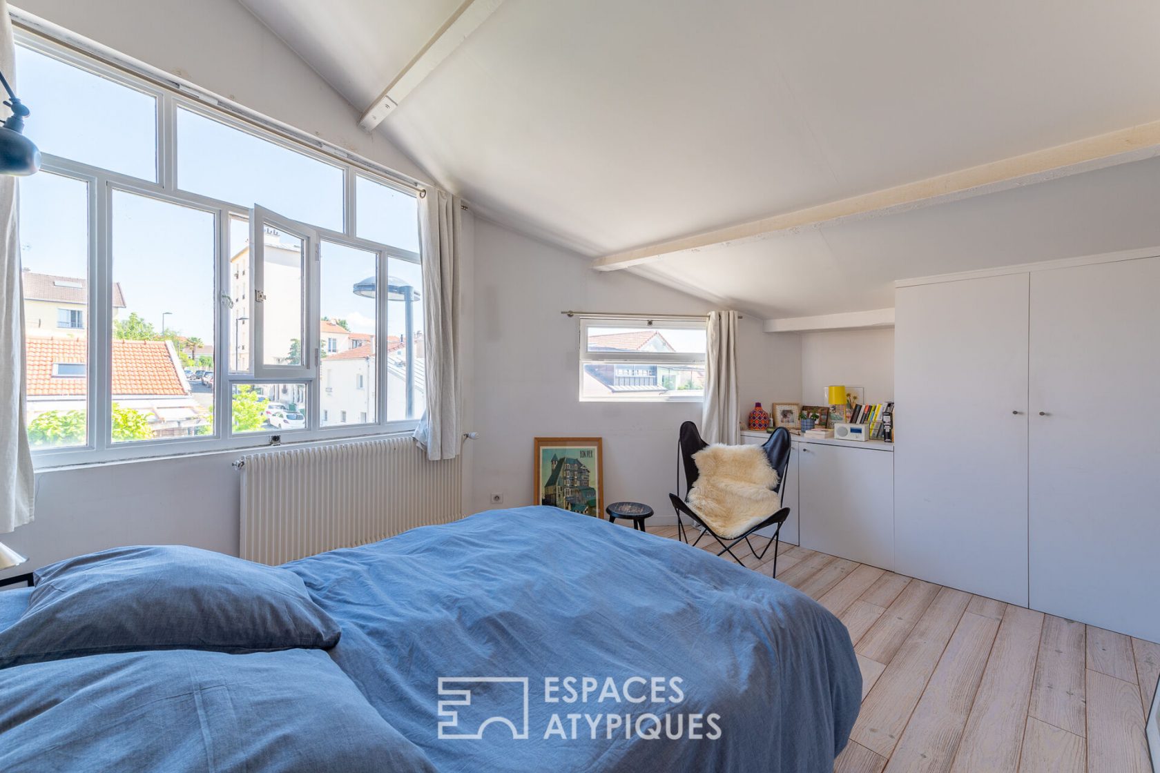 Duplex loft in a former printing house