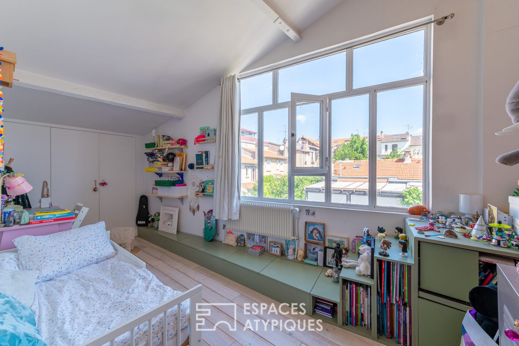 Duplex loft in a former printing house