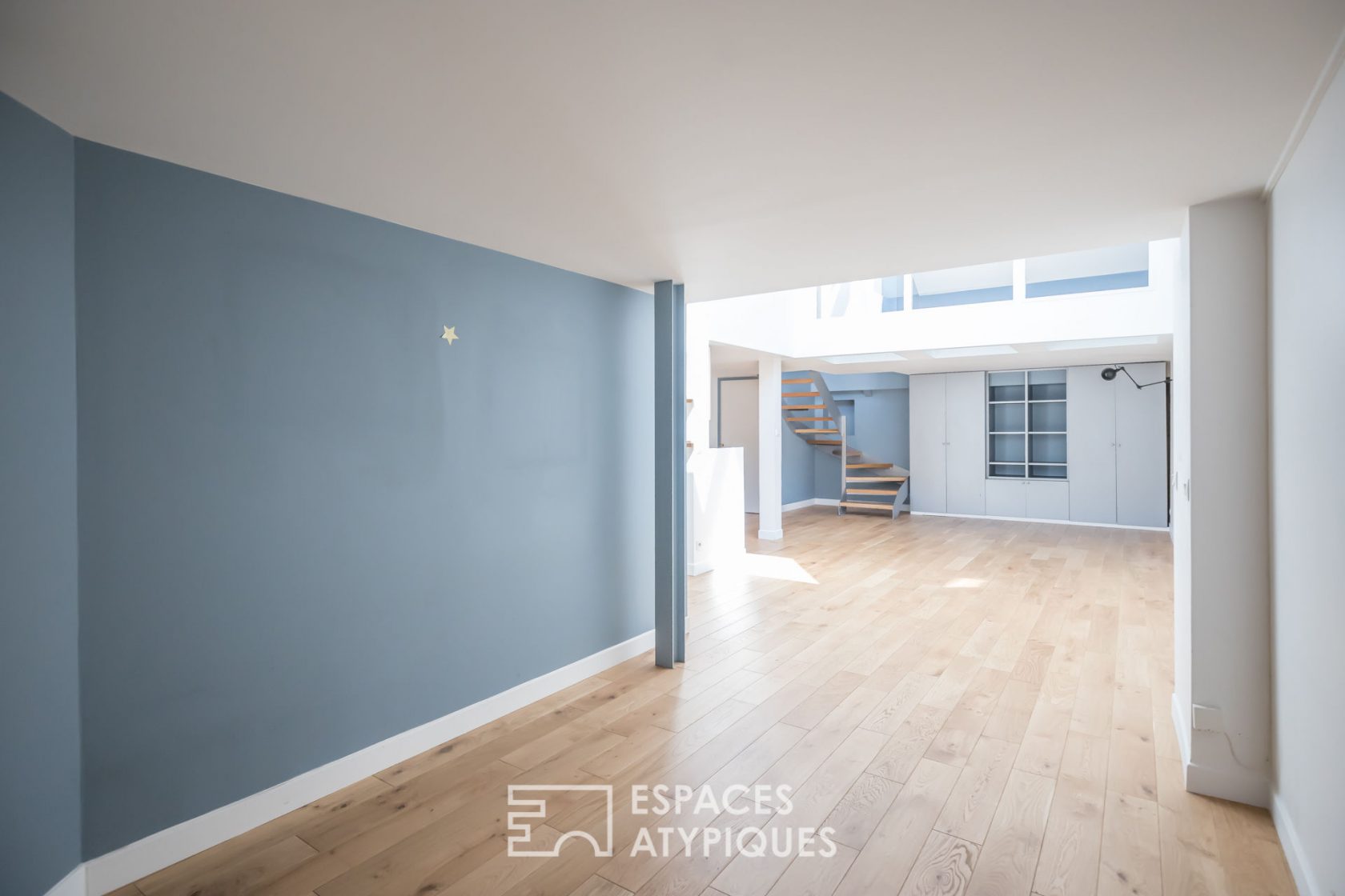 Duplex loft in a former printing house