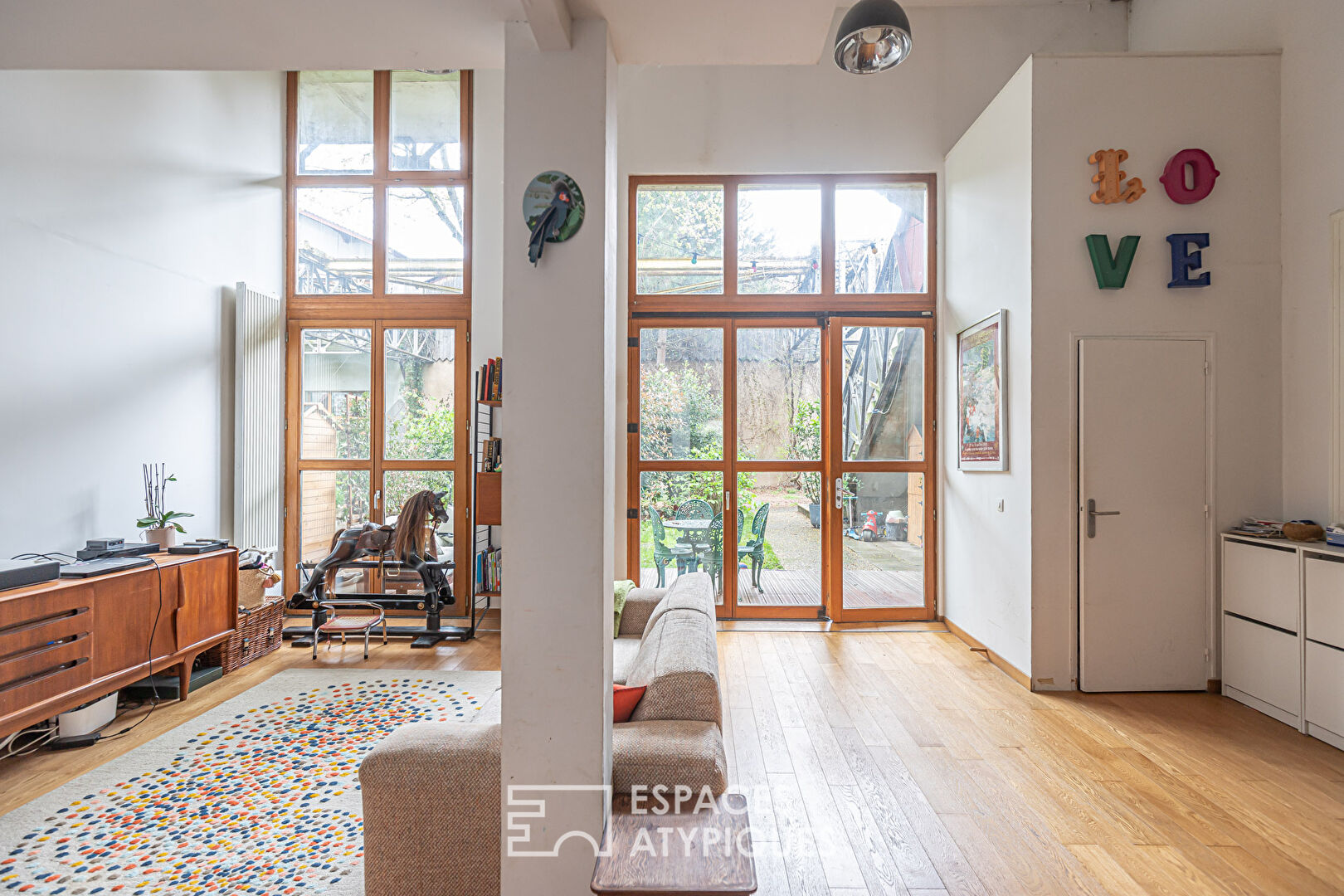 Duplex crossing with garden in a Bertheau factory