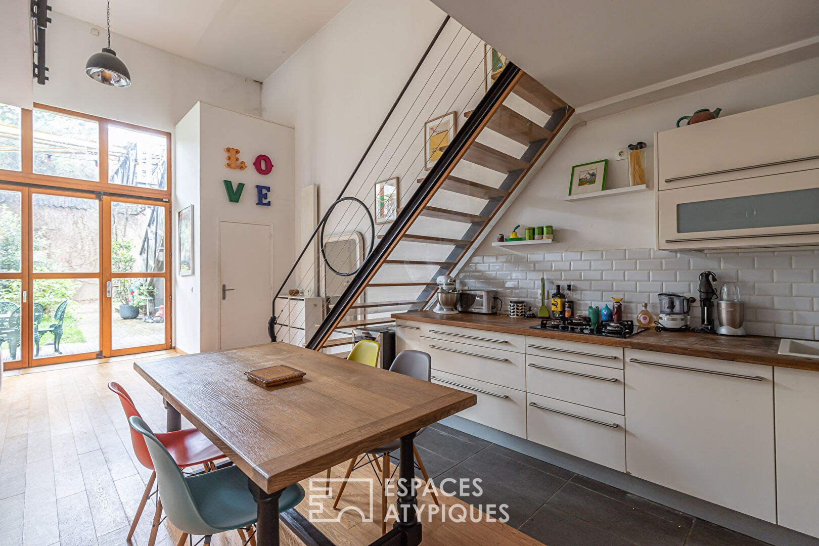 Duplex crossing with garden in a Bertheau factory