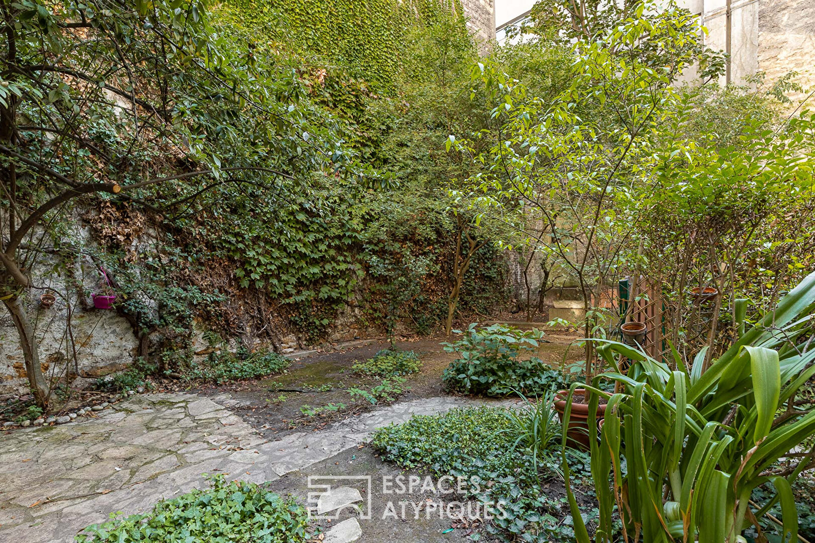 Former sculptors’ workshops in his garden