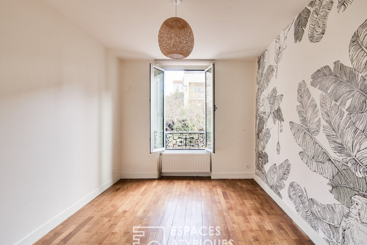 Duplex inversé avec jardin arboré