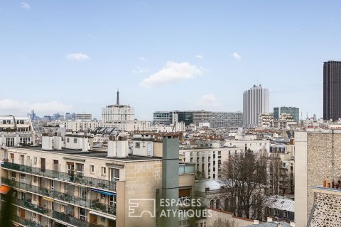 Contemporary spirit with a view of the Eiffel Tower