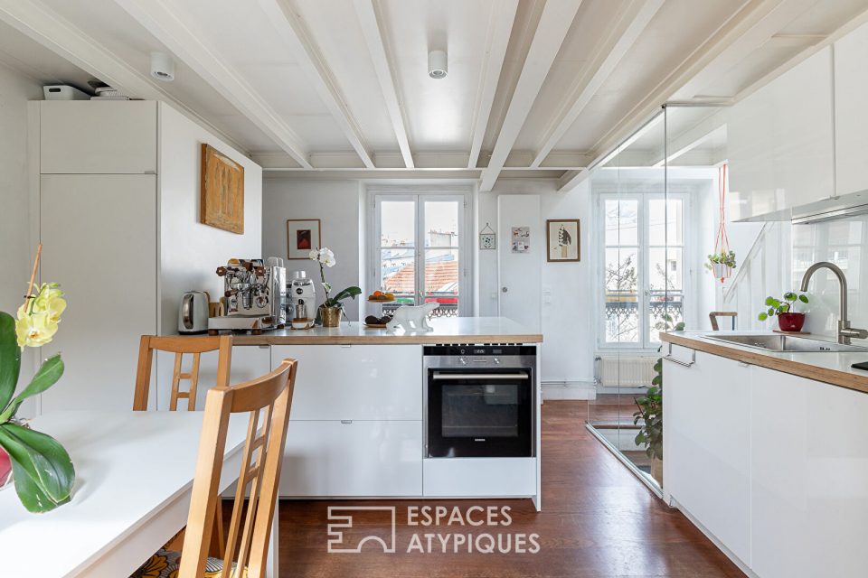 Duplex en dernier étage à la Butte-aux-Cailles