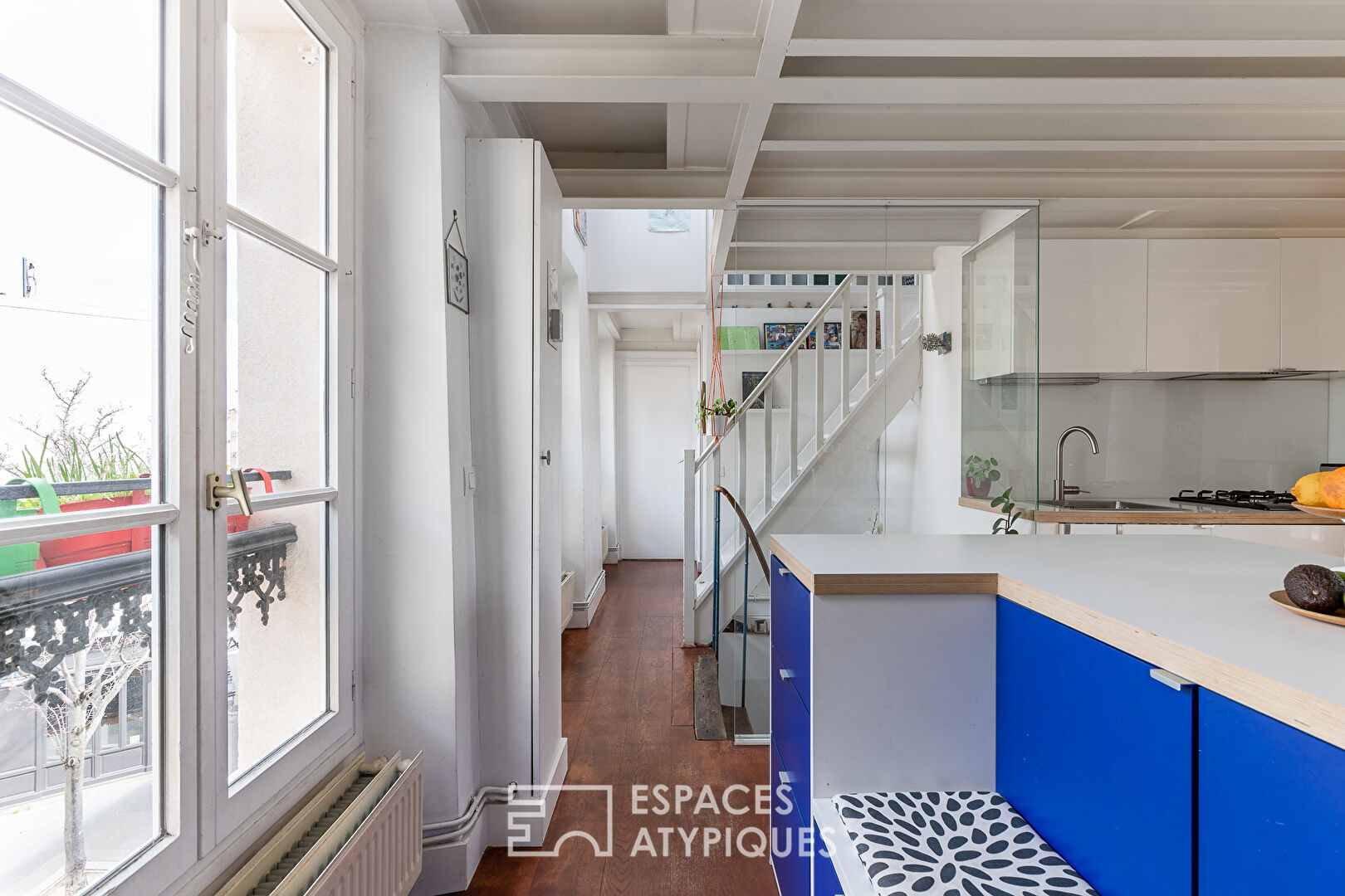 Duplex en dernier étage à la Butte-aux-Cailles