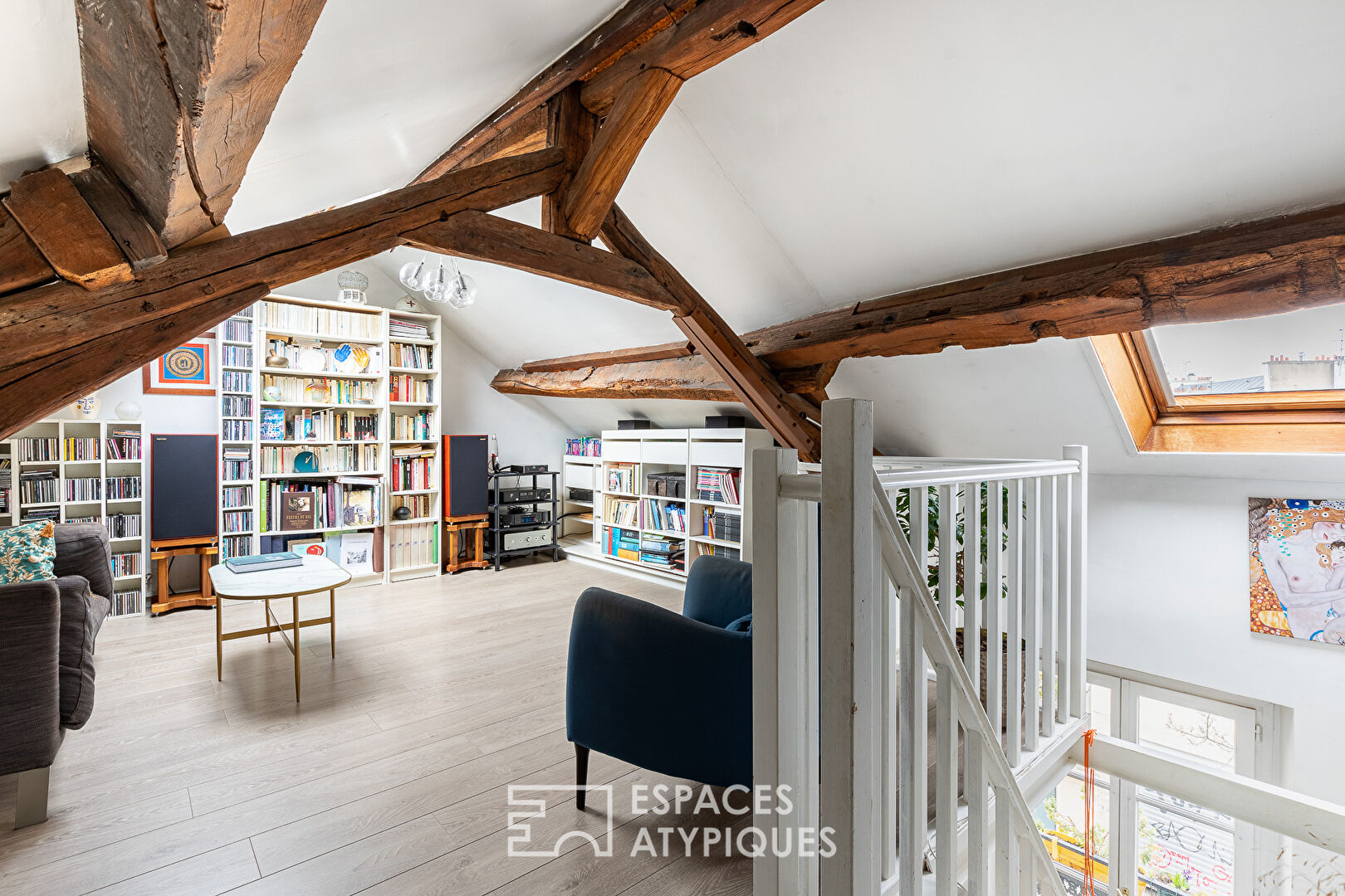 Duplex en dernier étage à la Butte-aux-Cailles