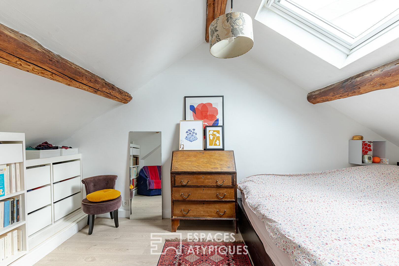Duplex en dernier étage à la Butte-aux-Cailles