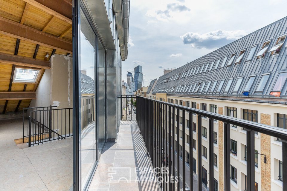 Duplex en dernier étage avec balcon