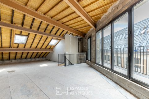 Duplex en dernier étage avec balcon