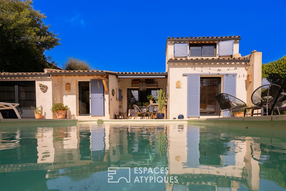 Villa revisitée avec élégance et piste de danse