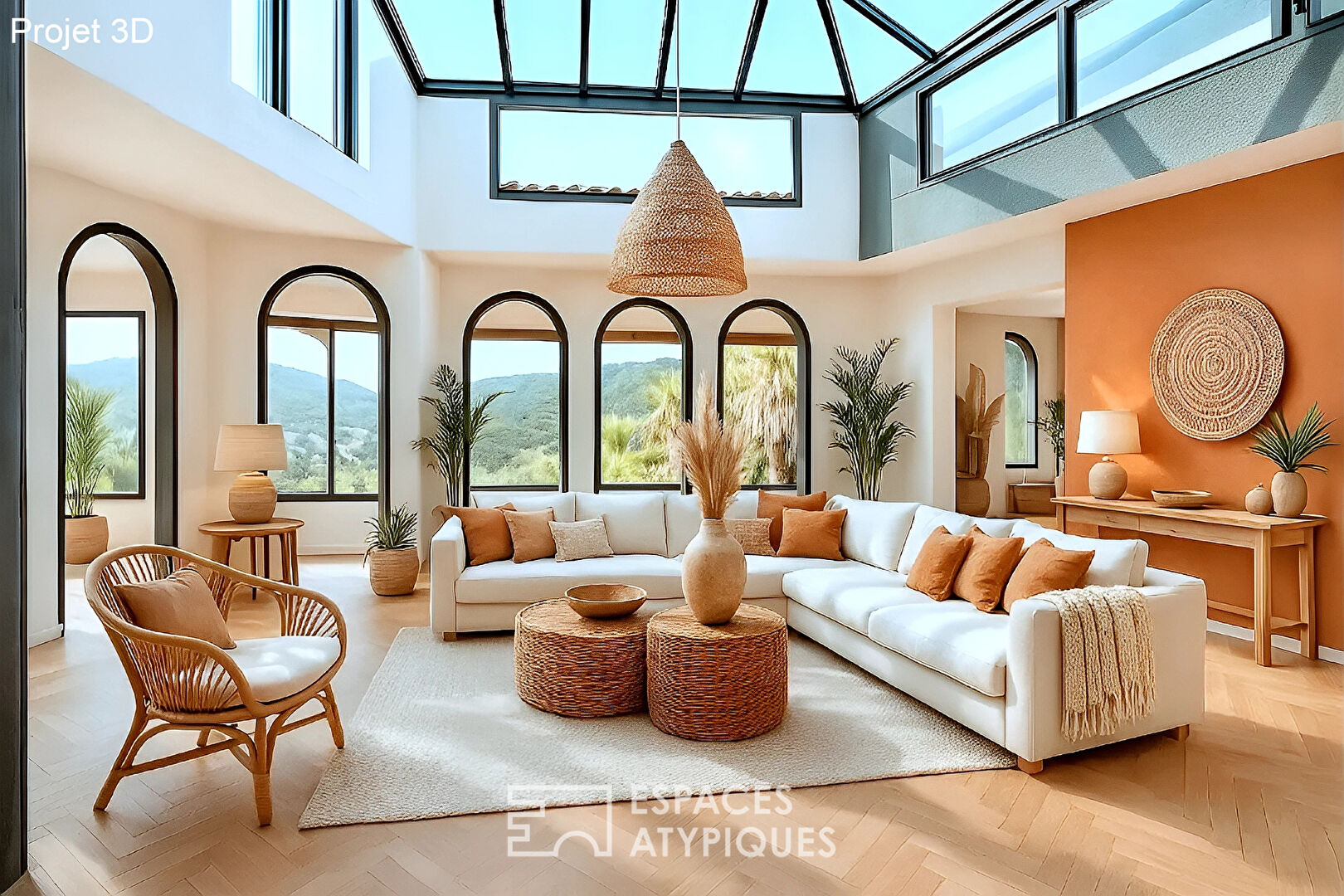Villa contemporaine vue mer et golf
