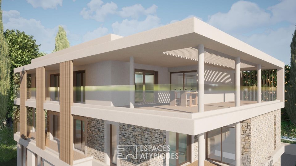 Appartement neuf toit terrasse avec vue mer
