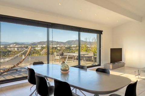 Contemporary villa with panoramic view and wellness area