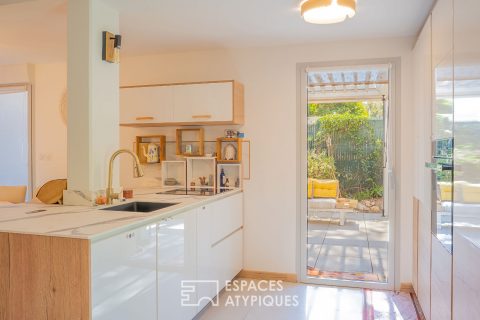 Appartement avec jardin, plage à pied, rooftop avec piscine vue mer