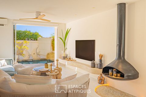 Maison triplex vue mer avec piscine, plage et commerces à pied