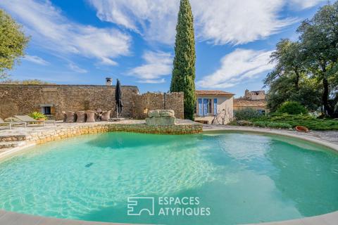 Maison d&rsquo;architecte et Bergerie du 18ème siècle, vue panoramique