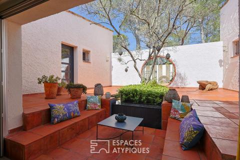 Villa d&rsquo;architecte de plain-pied, appartements indépendants