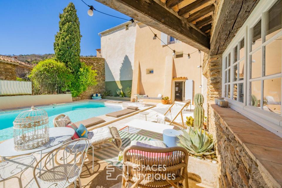 Authentique maison de village du 18e siècle réhabilitée, avec piscine