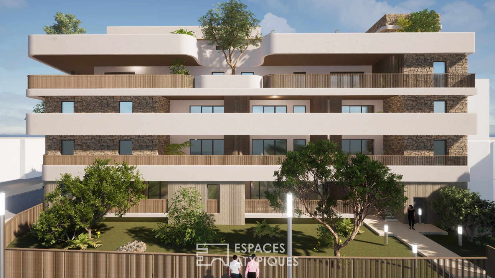 Appartement T2 en angle avec terrasse, exposition sud-ouest