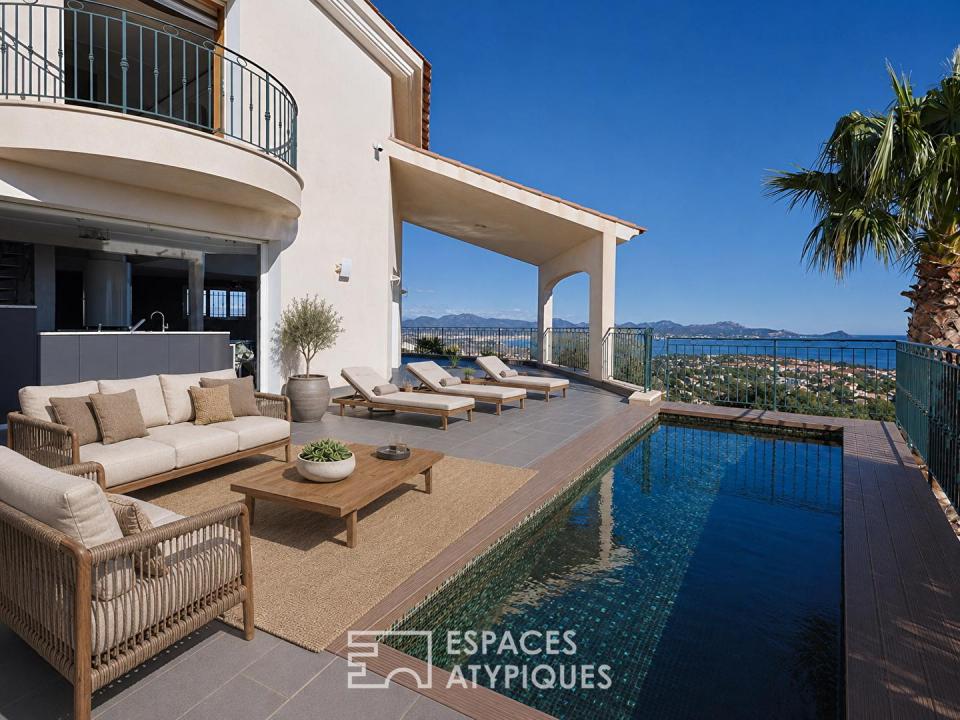 Villa contemporaine vue mer panoramique