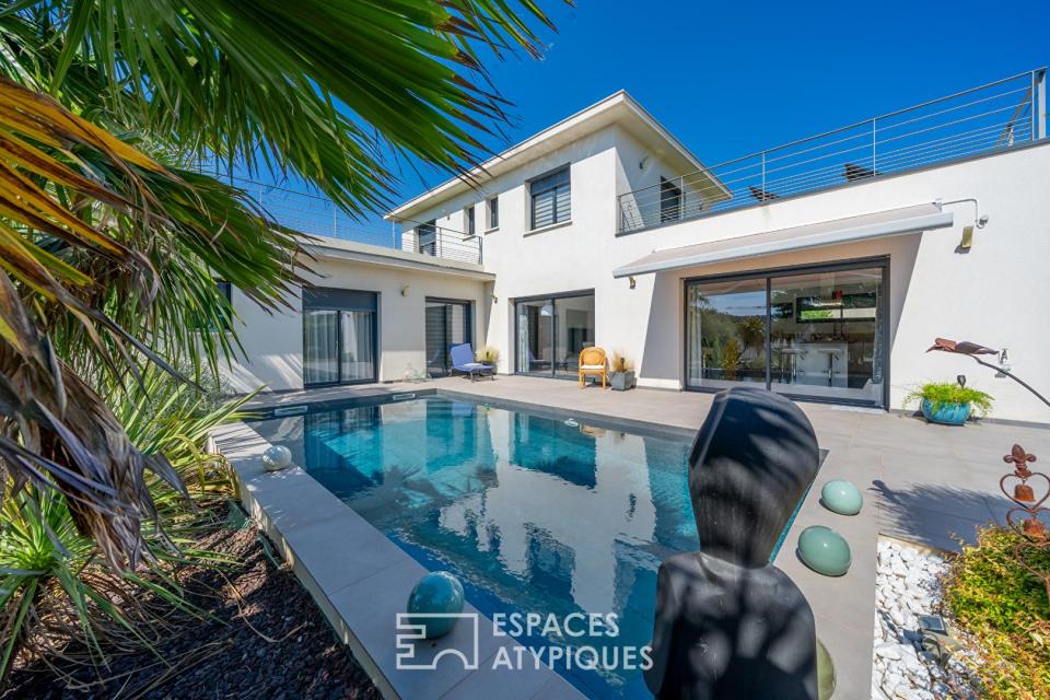 villa contemporaine ouverte sur la lumière