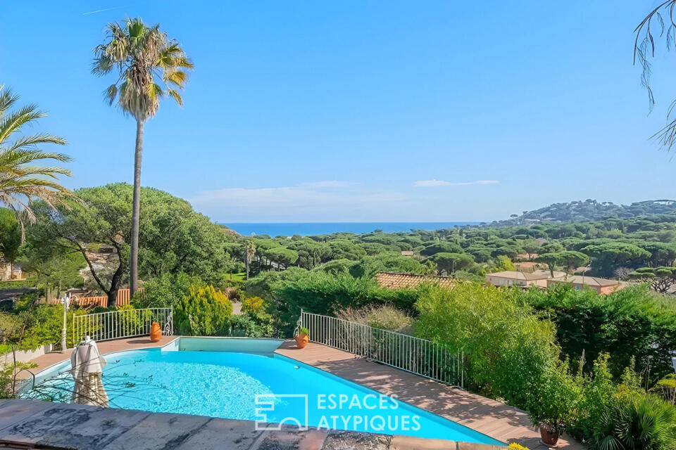 Villa singulière avec piscine à débordement et très belle vue mer