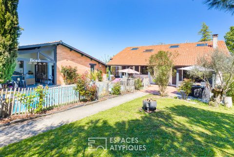 Maison de caractère rénovée avec jardin paysagé et piscine à Pin-Balma