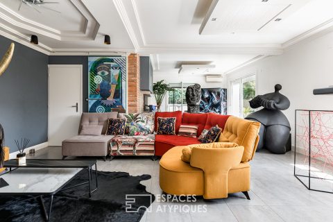 Maison atypique et ses volumes contemporains