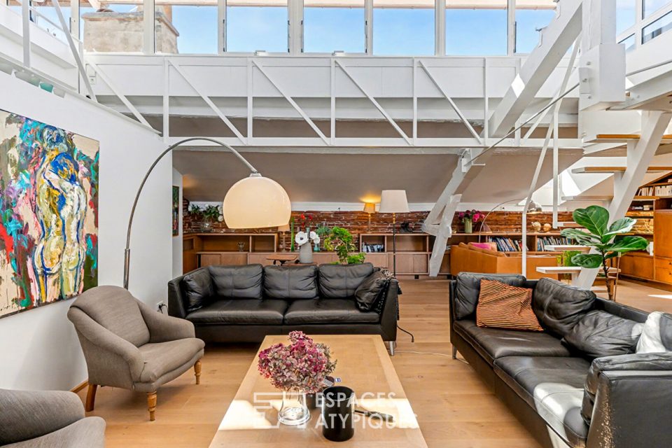 Appartement loft d'architecte en dernier étage avec terrasse aux Chalets