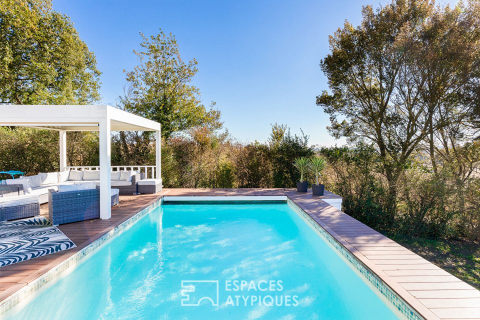 Maison familiale avec piscine et vue dégagée à Sainte-Foy-D'aigrefeuille