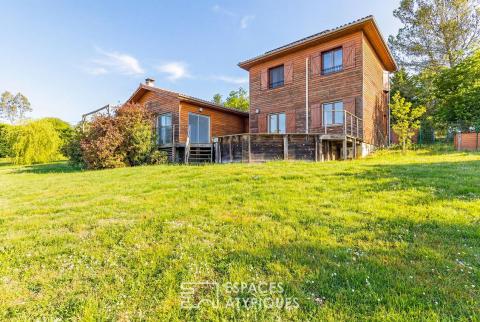 Maison contemporaine en bois avec vue entre Auch et Toulouse