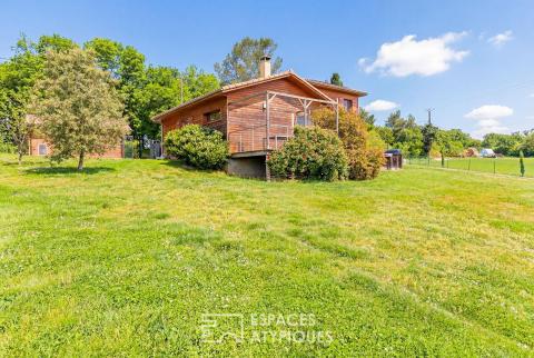 Maison contemporaine en bois avec vue entre Auch et Toulouse
